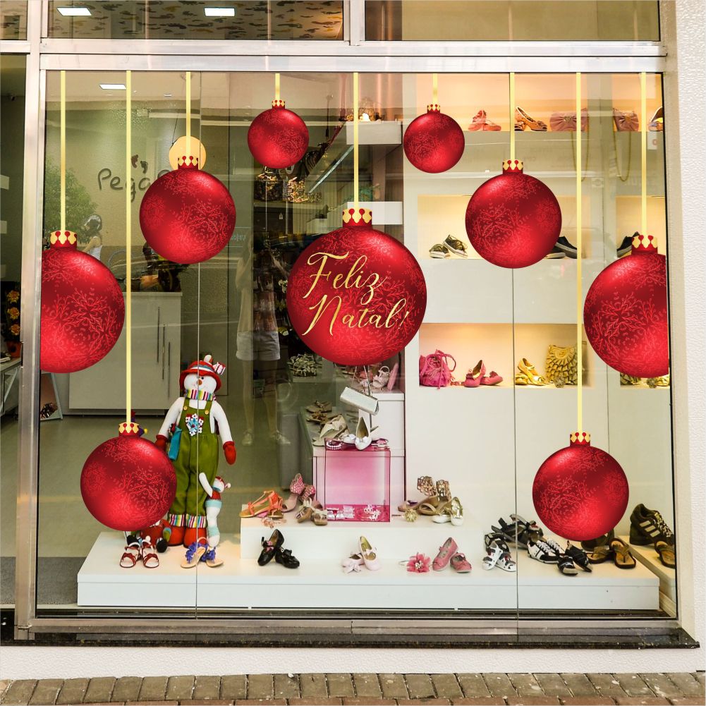 Adesivo Vitrine De Natal 2 - Magazine do Adesivo